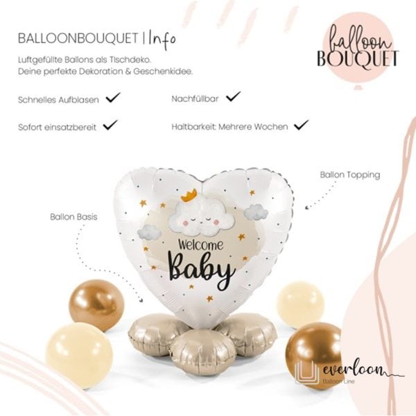 Ballon bouquet - Welcome Baby - Afbeelding 2
