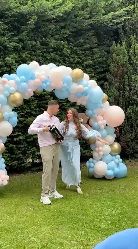 Gender reveal moment