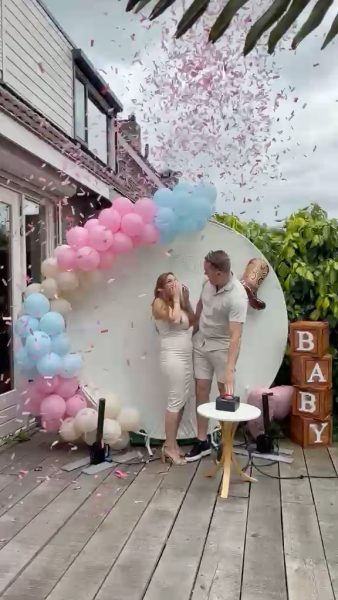 Gender reveal moment