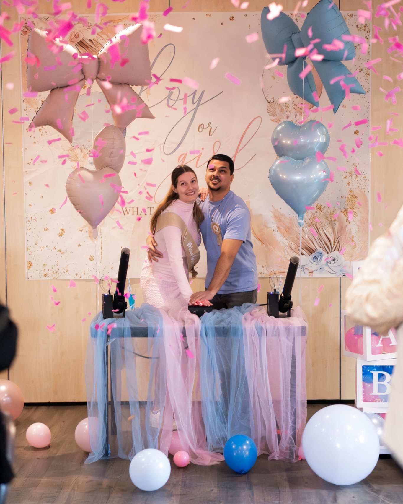 Gender reveal moment