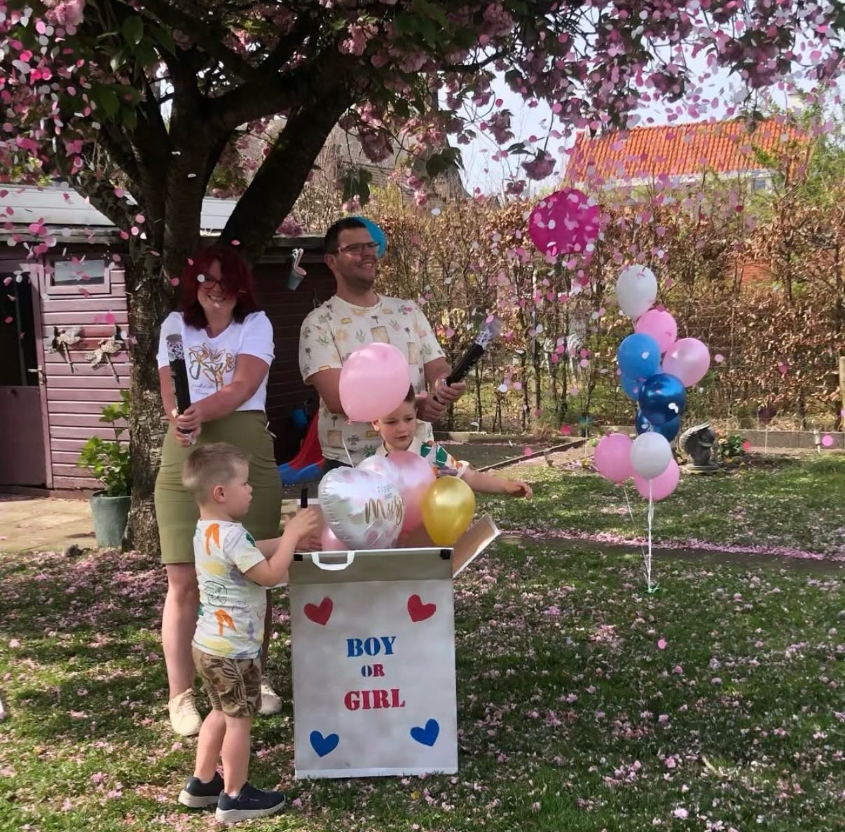 Gender reveal moment